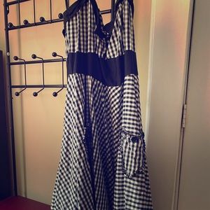 Hell Bunny Vintage Checkered Halter Dress Size 3X